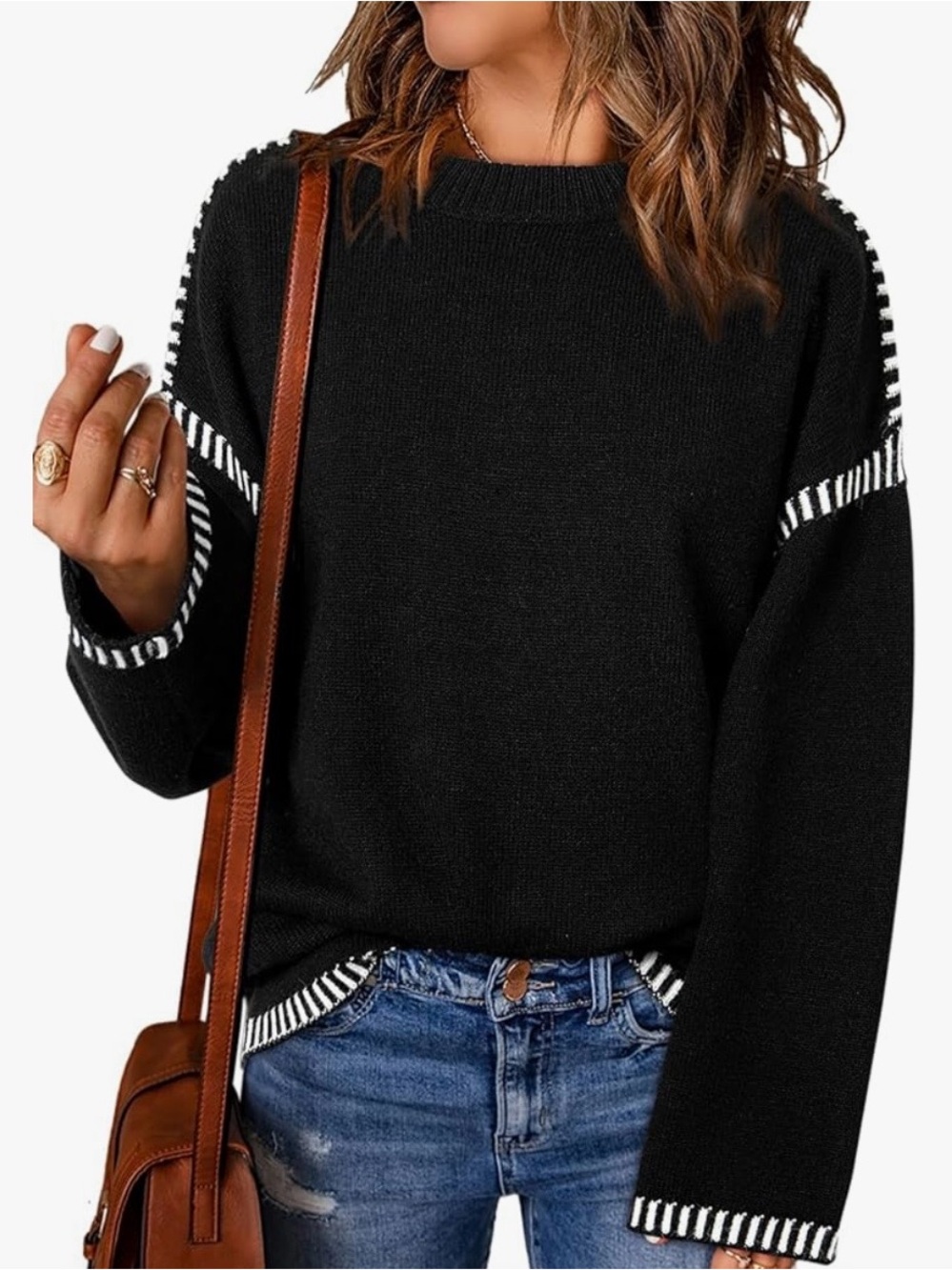 NWT Dokotoo Sweaters for Women Fashion Solid
Crewneck Loose Fit Long Sleeve